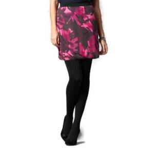 2/$15 Ann Taylor Loft Bubble Hem Chiffon Mini Skirt Pink Floral Pull On Size XS